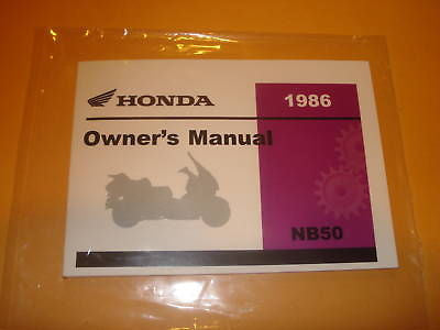 Honda NB50 NB 50 Aero  Owners Manual 1986