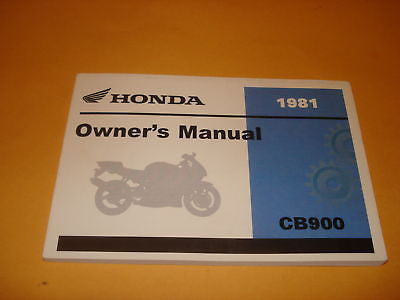 Honda  CB900 CB900C CB 900 Owners Manual 1981