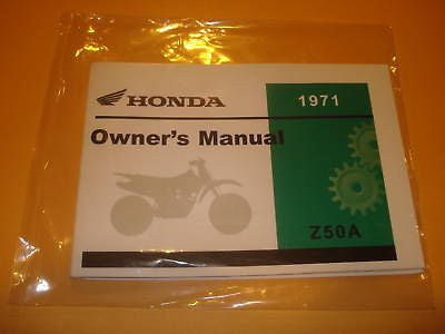 Honda Z50 Z50A Z 50   Owners Manual 1971