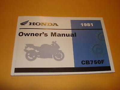 Honda CB750F CB750 F CB 750F  Owners Manual 1981