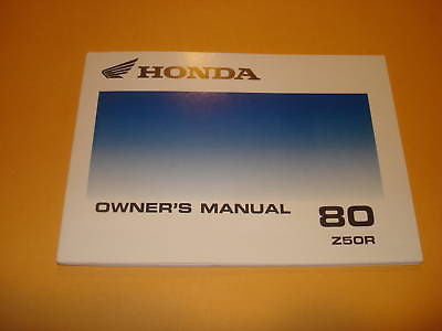 Honda Z50 R  Z50R  Z 50R   Owners Manual 1980