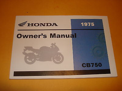Honda  CB750 CB750K  CB 750 Owners Manual 1975