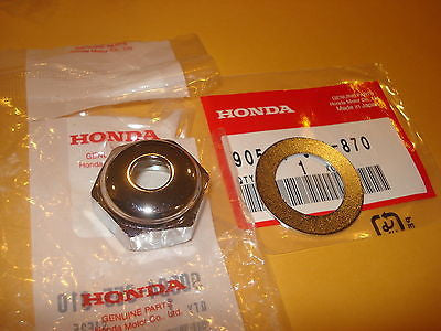 Honda XR185 MR175 TL125S CT125 XL125S XL185 MT125 stem nut & washer OEM