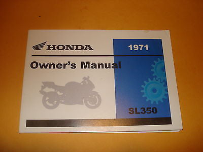 Honda SL350 SL 350  Owners Manual 1971